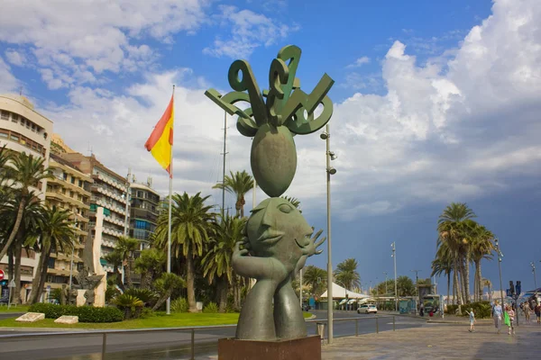 Alicante Spanien Oktober 2019 Denkmal Für Vorhersager Auf Dem Meeresplatz — Stockfoto