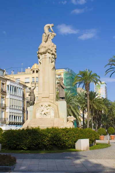 Monumento José Canalejas Explanada Espana Por Vicente Banuls Alicante España —  Fotos de Stock