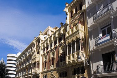 VALENCIA, SPAIN - 17 October, 2019: Beautiful historical building in Old Town of Valencia, Spain