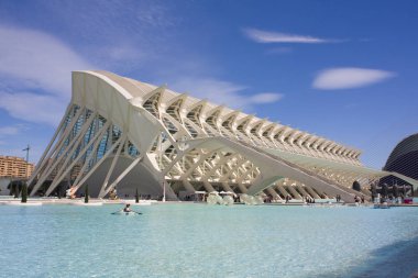 Valencia, İspanya - 17 Ekim 2019: Valencia, İspanya Sanat ve Bilim Şehri