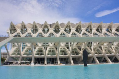 Valencia, İspanya - 17 Ekim 2019: Valencia, İspanya Sanat ve Bilim Şehri