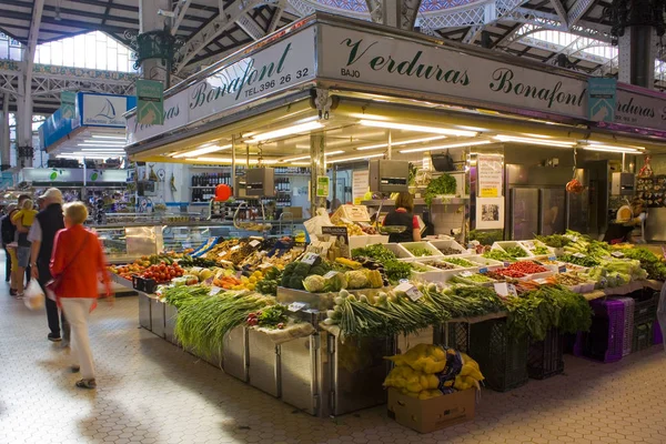 Valencia Spanien Oktober 2019 Innenraum Des Mercado Zentralmarkt Valencia — Stockfoto