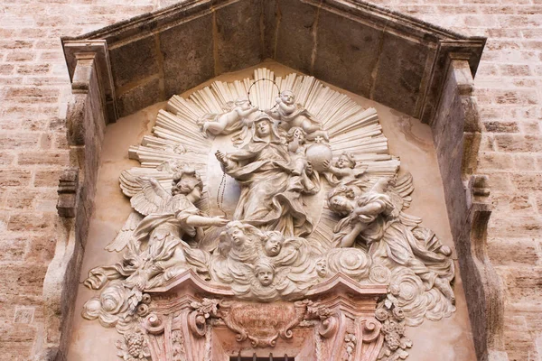 Fragment Van Kerk Van Sant Joan Del Mercat Valencia Spanje — Stockfoto