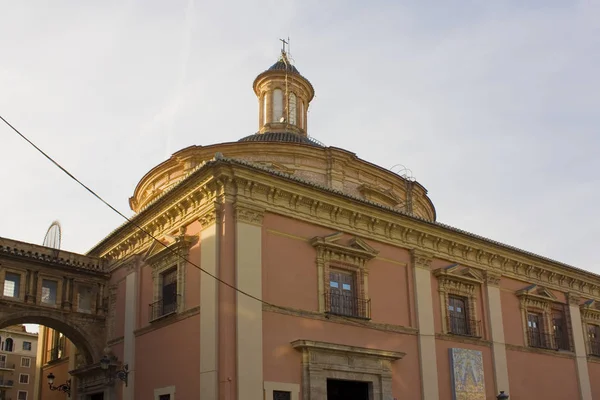 Basilika Der Jungfrau Der Hilflosen Der Plaza Virgen Valencia Spanien — Stockfoto