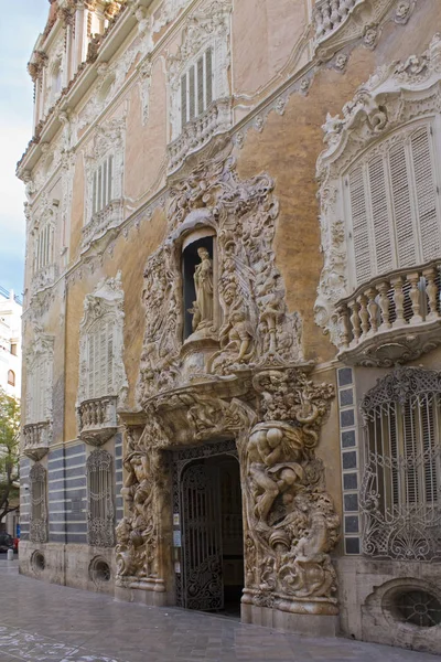 Valencia Spagna Ottobre 2019 Frammento Del Palazzo Dei Marchi Dos — Foto Stock