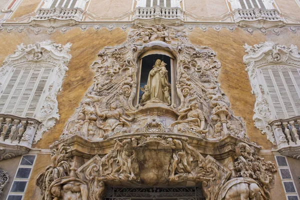 Valencia España Octubre 2019 Fragmento Del Palacio Marques Dos Aguas — Foto de Stock