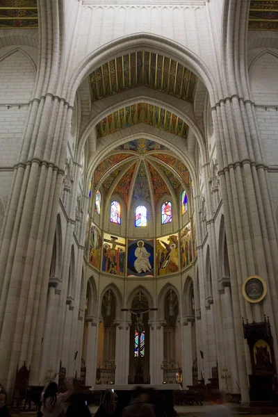 Madrid Ισπανια Ιανουαρίου 2020 Εσωτερικό Του Καθεδρικού Ναού Almudena Στη — Φωτογραφία Αρχείου