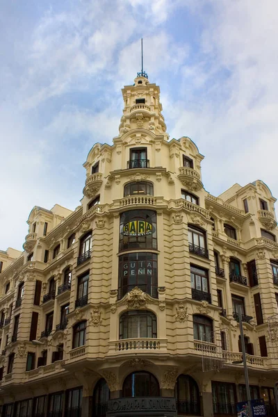 Madrid Spain Січня 2020 Красива Історична Будівля Гран Віа Мадриді — стокове фото