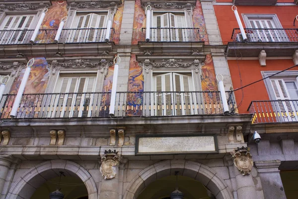 Fragment Der Casa Panaderia Der Plaza Mayor Madrid Spanien — Stockfoto