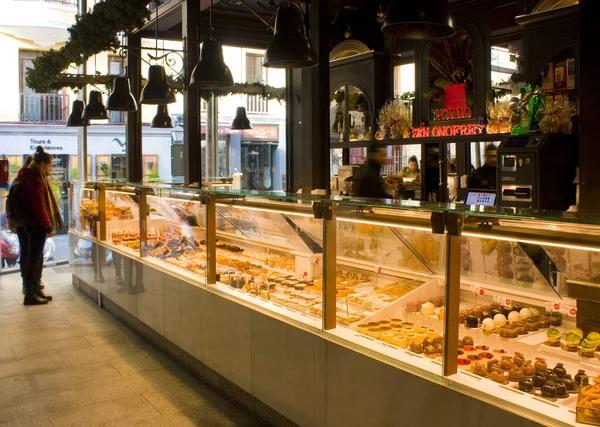 Madrid Espanha Janeiro 2020 Interior Mercado San Miguel Madrid Espanha — Fotografia de Stock