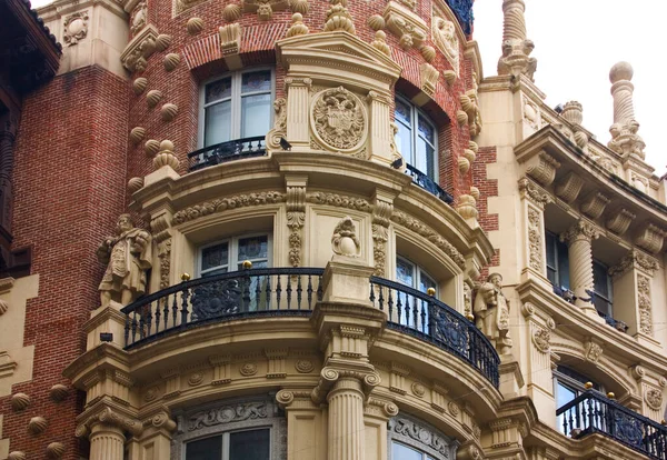 Riche Décoration Beaux Bâtiments Historiques Meneses Edificio Meneses Dans Vieille — Photo