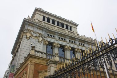 MADRID, İspanya - 17 Ocak 2020: Madrid Cervantes Enstitüsü Binası, İspanya