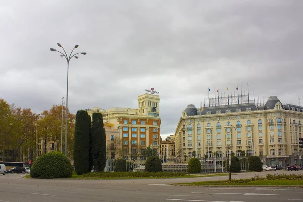 Madrid Ισπανια Ιανουαρίου 2020 Πλατεία Canovas Del Castillo Στη Μαδρίτη — Φωτογραφία Αρχείου