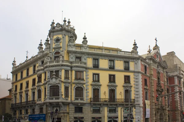 Piękny Zabytkowy Budynek Starym Mieście Madrycie Hiszpania — Zdjęcie stockowe