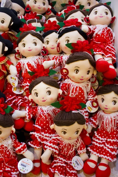 Madrid Spain 2017 Souvenir Spanish Dolls Sale — 스톡 사진