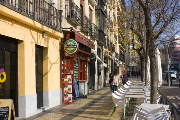 Madrid Espagne Janvier 2020 Vie Urbaine Dans Rue Vieille Ville — Photo