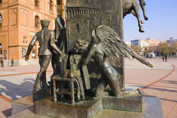 Madrid Spagna Gennaio 2020 Monumento Jose Cubero Yiyo Vicino Plaza — Foto Stock