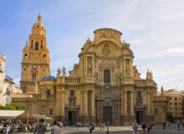 MURCIA, SPAIN - 10 March, 2020: Cathedral Church of Saint Mary in Murcia, Spain clipart