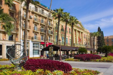 MURCIA, İspanya - 10 Mart 2020: Murcia, İspanya Belediye Binası (veya Casa Consistorial)