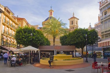 MURCIA, SPAIN - 10 March, 2020: Square of Flowers (or Plaza De Las Flores) in Murcia clipart