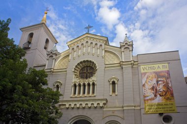 MURCIA, İspanya - 10 Mart 2020: Murcia, İspanya San Bartolomeo Kilisesi