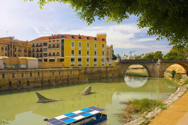 Murcia Spanien März 2020 Sardinendenkmal Fluss Segura Murcia — Stockfoto