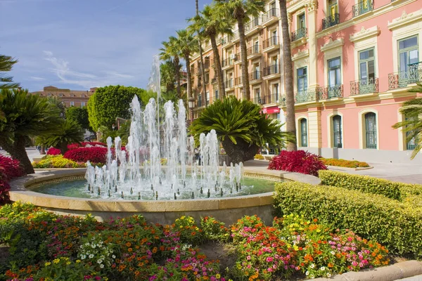 Murcia Spanje Maart 2020 Plaza Glorieta Espana Murcia Spanje — Stockfoto