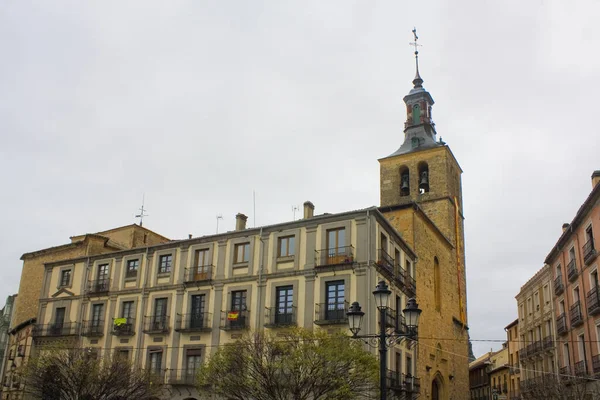 Kerk Van San Miguel Plaza Mayor Segovia Spanje — Stockfoto