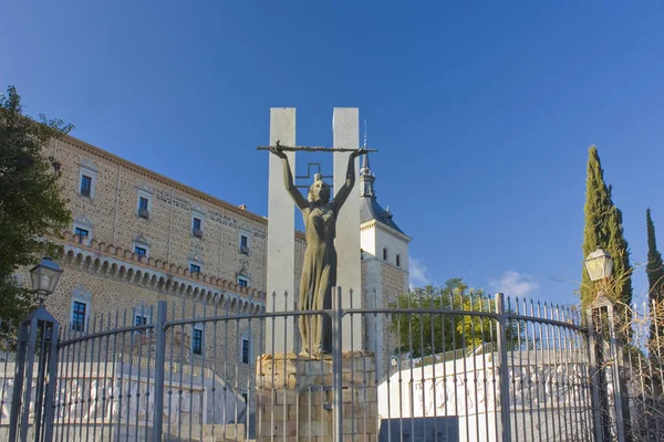 Monument Över Alcazars Dåd Toledo Spanien — Stockfoto