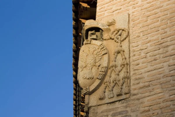 Bogata Dekoracja Zabytkowego Budynku Starym Mieście Toledo Hiszpania — Zdjęcie stockowe