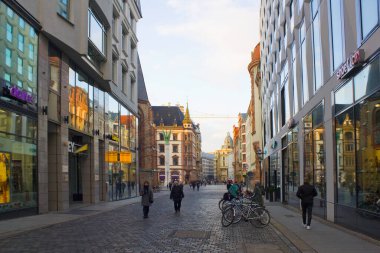 LEIPZIG, GERMANY - 9 Mart 2020: Leipzig 'deki Eski Şehir