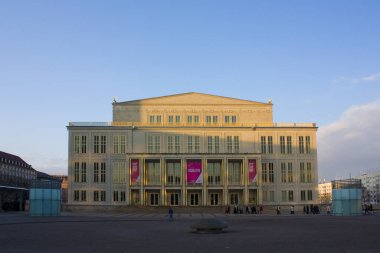 LEIPZIG, ALMANY - 9 Mart 2020: Leipzig 'deki Opera Binası