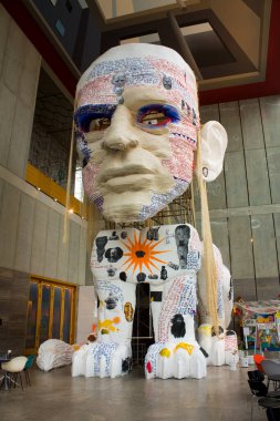 LEIPZIG, GERMANY - 9 Mart 2020: Leipzig Güzel Sanatlar Müzesinin İçi