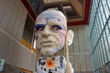 LEIPZIG, GERMANY - 9 Mart 2020: Leipzig Güzel Sanatlar Müzesinin İçi