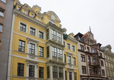 Leipzig, Almanya 'daki Old Town' da güzel bir bina
