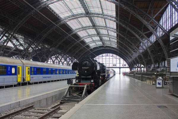 Leipzig Tyskland Mars 2020 Historiska Lok Leipzig Hbf — Stockfoto