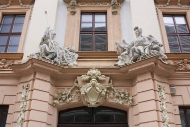 Leipzig, Almanya 'daki Eski Şehir' de güzel Romanus Haus binası