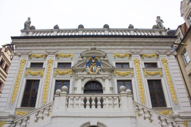  Leipzig, Almanya 'daki Naschmarkt Plaza' da Eski Borsa 