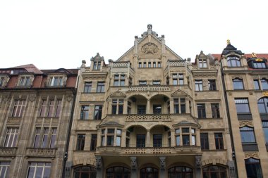 Leipzig, Almanya 'daki Old Town' da güzel bir bina