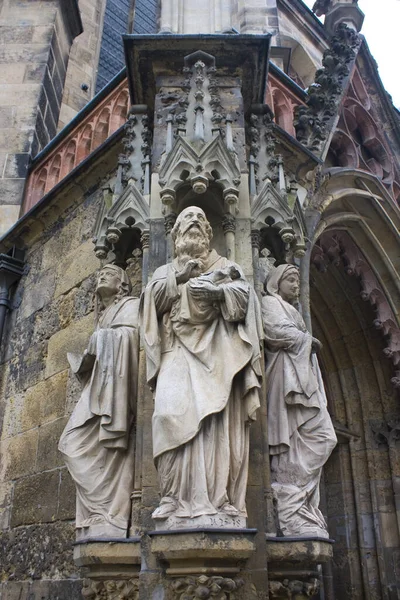 Fragmento Igreja São Tomás Thomaskirche Leipzig Alemanha — Fotografia de Stock