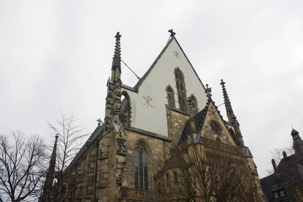 Iglesia Santo Tomás Thomaskirche Leipzig Alemania —  Fotos de Stock