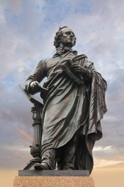 LEIPZIG, ALMANY - 9 Mart 2020: Leipzig 'deki Felix Mendelssohn Bartholdy Anıtı