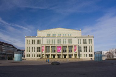 LEIPZIG, ALMANY - 9 Mart 2020: Leipzig 'deki Opera Binası