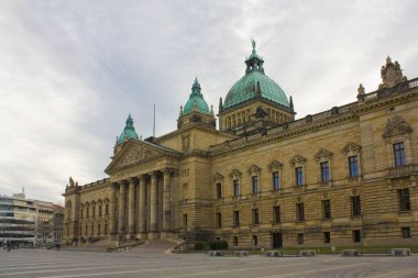 LEIPZIG, GERMANY - 9 Mart 2020: Leipzig 'deki Federal İdare Mahkemesi (veya Bundesverwaltungsgericht)
