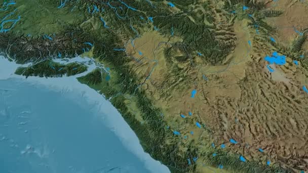 kaskádové pohoří mapa Přibližte si Kaskádové pohoří   masky. Topografická mapa — Video  kaskádové pohoří mapa