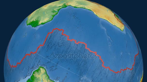 Afrika tektonik plaka. Fiziksel — Stok video