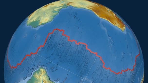 Africa tectonic plate. Relief — Stock Video