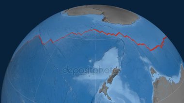 Antarktika tektonik plaka. Yükselme ve bathymetry