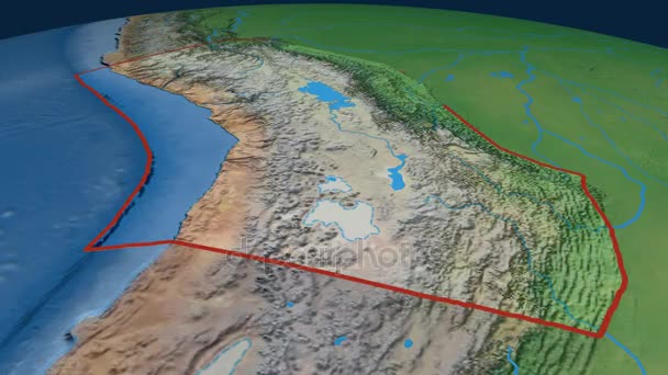 Altiplano τεκτονική πλάκα. Natural Earth — Αρχείο Βίντεο