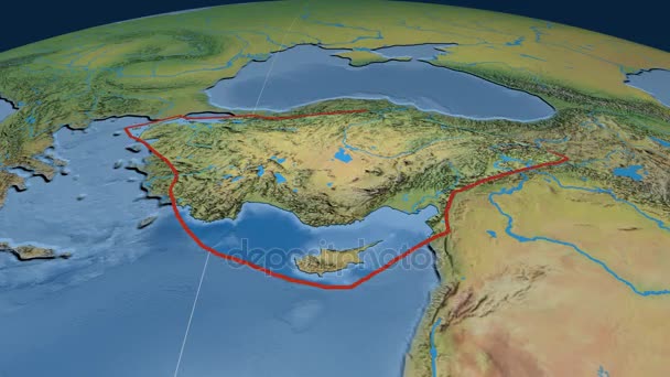 Анатолийская тектоническая плита. Земля — стоковое видео
